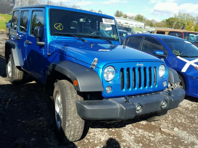 1C4BJWDG0GL120535 - 2016 JEEP WRANGLER U BLUE photo 1