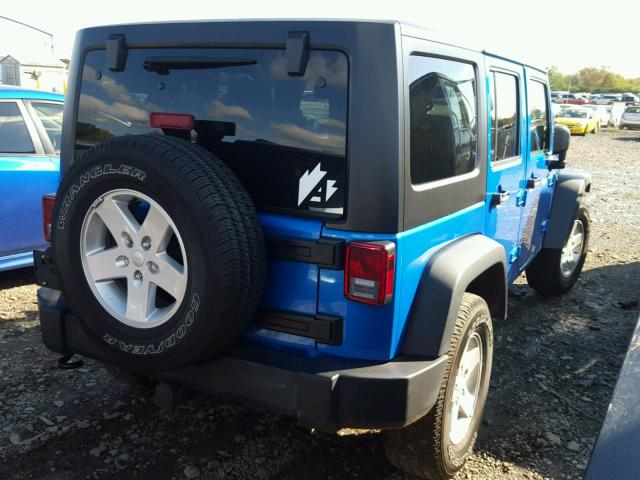 1C4BJWDG0GL120535 - 2016 JEEP WRANGLER U BLUE photo 4