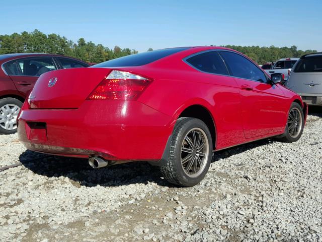 1HGCS1B36AA011666 - 2010 HONDA ACCORD LX RED photo 4