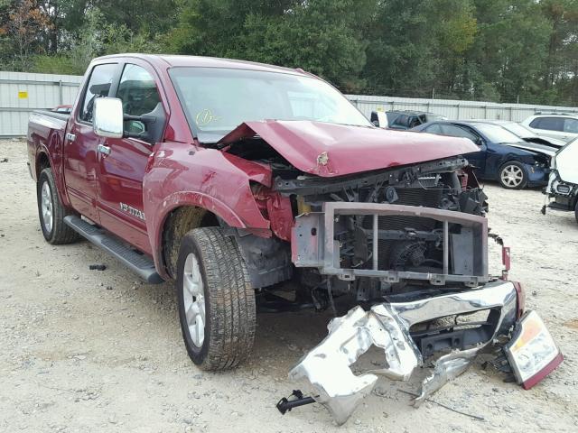 1N6AA07C68N359334 - 2008 NISSAN TITAN XE BURGUNDY photo 1