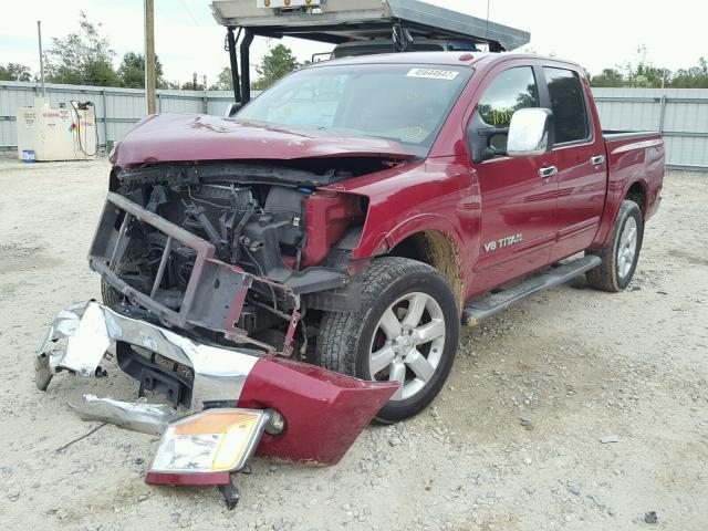 1N6AA07C68N359334 - 2008 NISSAN TITAN XE BURGUNDY photo 2