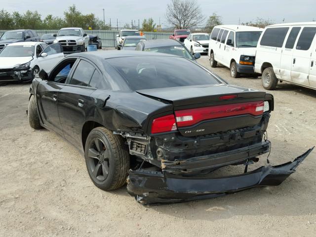 2C3CDXBG2CH102554 - 2012 DODGE CHARGER SE BLACK photo 3