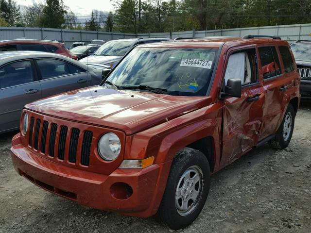 1J8FF28W18D759122 - 2008 JEEP PATRIOT SP ORANGE photo 2