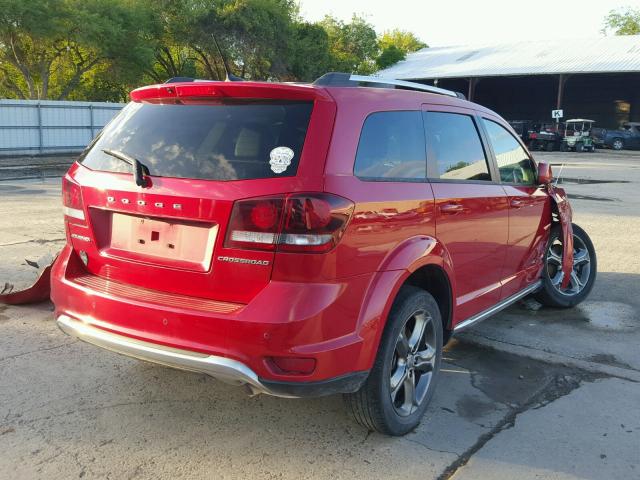 3C4PDCGB0FT711740 - 2015 DODGE JOURNEY CR RED photo 4