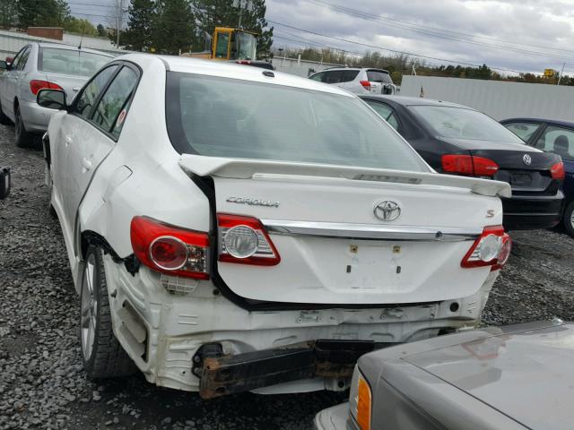 2T1BU4EE5DC988011 - 2013 TOYOTA COROLLA BA WHITE photo 3