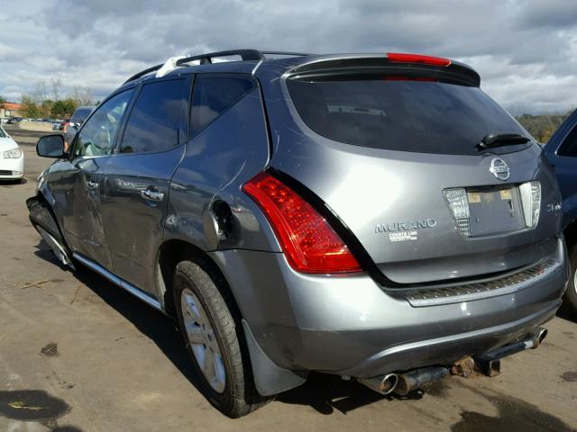 JN8AZ08W77W648790 - 2007 NISSAN MURANO SL GRAY photo 3