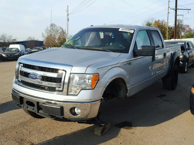 1FTFW1EFXEFB34451 - 2014 FORD F150 SUPER SILVER photo 2