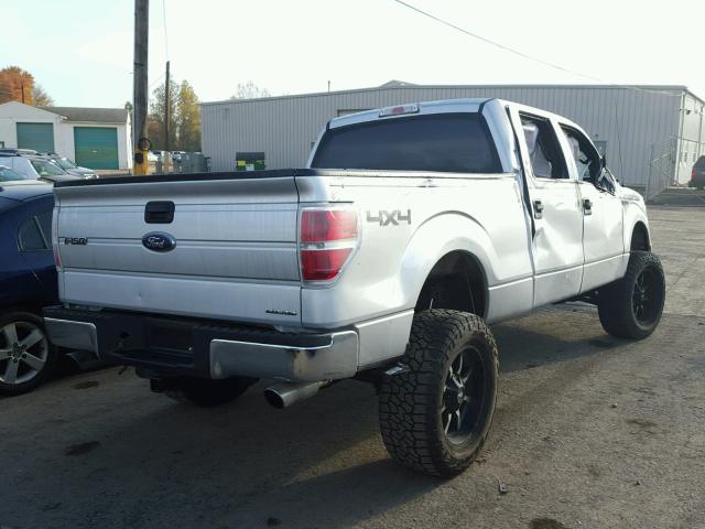 1FTFW1EFXEFB34451 - 2014 FORD F150 SUPER SILVER photo 4