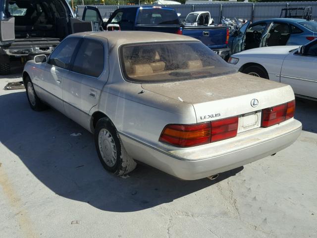 JT8UF11E4L0036244 - 1990 LEXUS LS 400 WHITE photo 3