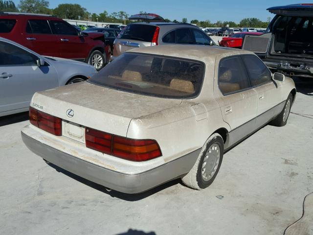 JT8UF11E4L0036244 - 1990 LEXUS LS 400 WHITE photo 4