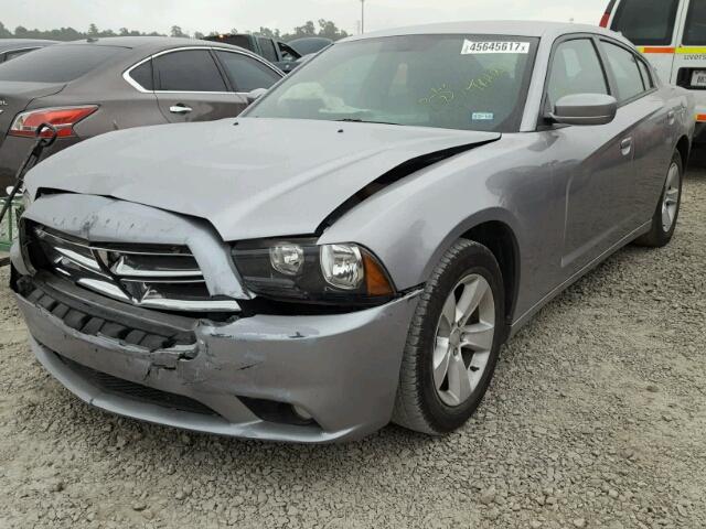 2C3CDXHGXDH705762 - 2013 DODGE CHARGER SX GRAY photo 2