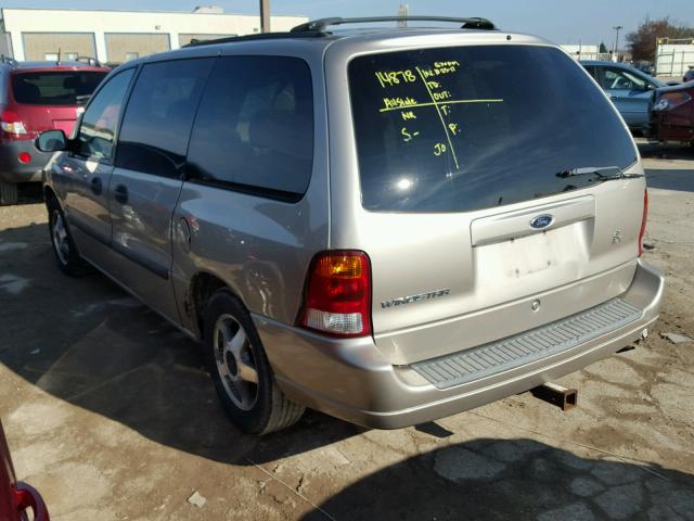 2FMZA51462BA65564 - 2002 FORD WINDSTAR L TAN photo 3