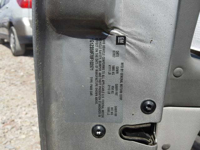 1G1ZS58F78F102971 - 2008 CHEVROLET MALIBU LS Gümüş foto 10