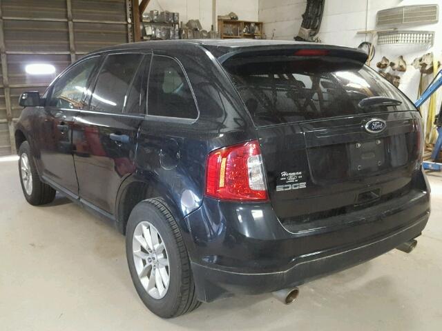 2FMDK3GC1EBA42255 - 2014 FORD EDGE SE BLACK photo 3