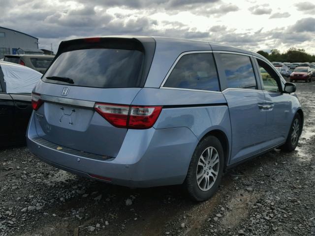 5FNRL5H42CB085268 - 2012 HONDA ODYSSEY EX BLUE photo 4