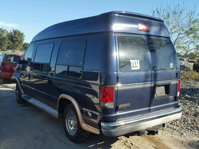 1FDNE24L04HA49709 - 2004 FORD ECONOLINE BLUE photo 3