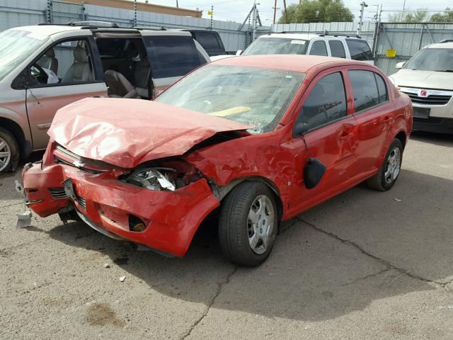 1G1AL55F477165775 - 2007 CHEVROLET COBALT LT RED photo 2