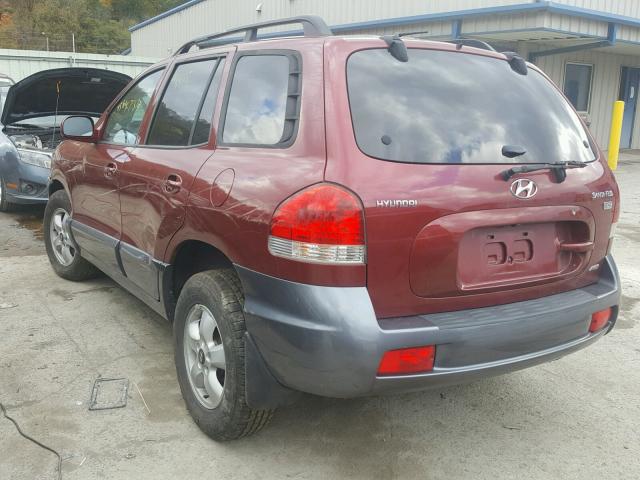 KM8SC73E95U936940 - 2005 HYUNDAI SANTA FE G BURGUNDY photo 3