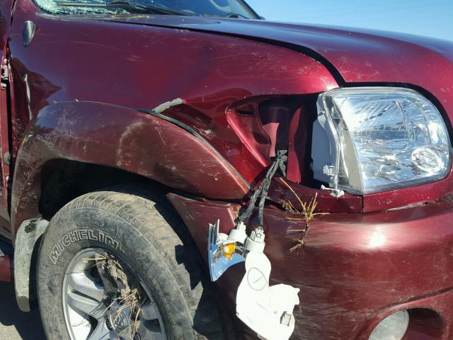 5TBDT48146S529317 - 2006 TOYOTA TUNDRA DOU BURGUNDY photo 9