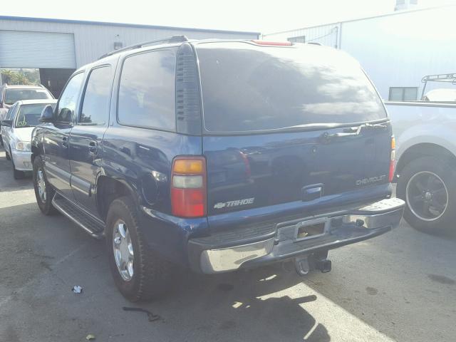 1GNEC13T63R101916 - 2003 CHEVROLET TAHOE C150 BLUE photo 3