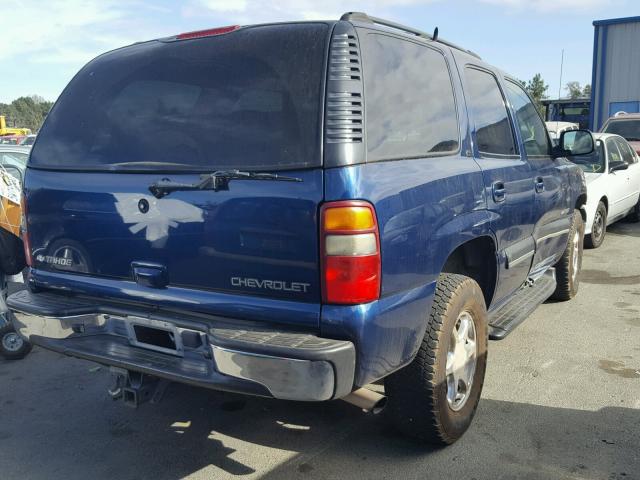 1GNEC13T63R101916 - 2003 CHEVROLET TAHOE C150 BLUE photo 4