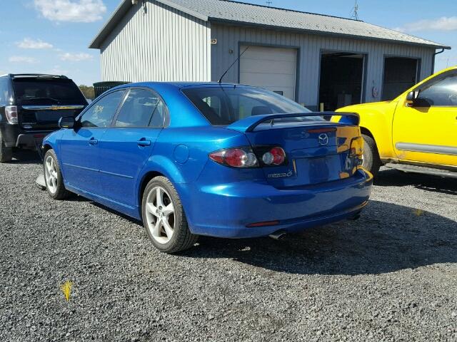 1YVHP84C075M16977 - 2007 MAZDA 6 BLUE photo 3