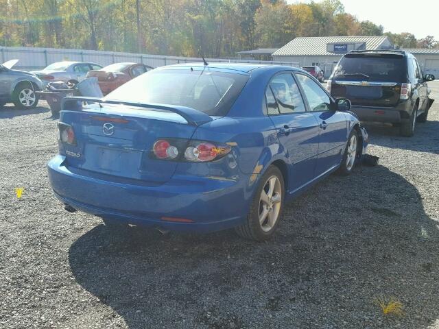 1YVHP84C075M16977 - 2007 MAZDA 6 BLUE photo 4