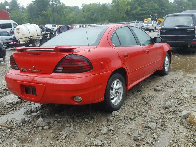 1G2NF52E74M682484 - 2004 PONTIAC GRAND AM S RED photo 4