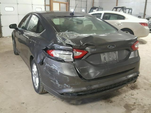 3FA6P0H76ER221574 - 2014 FORD FUSION SE BLACK photo 3