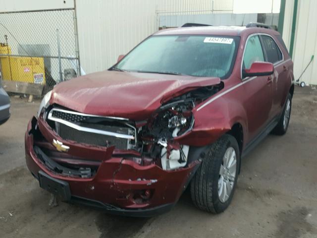 2CNFLNE5XB6330334 - 2011 CHEVROLET EQUINOX LT RED photo 2