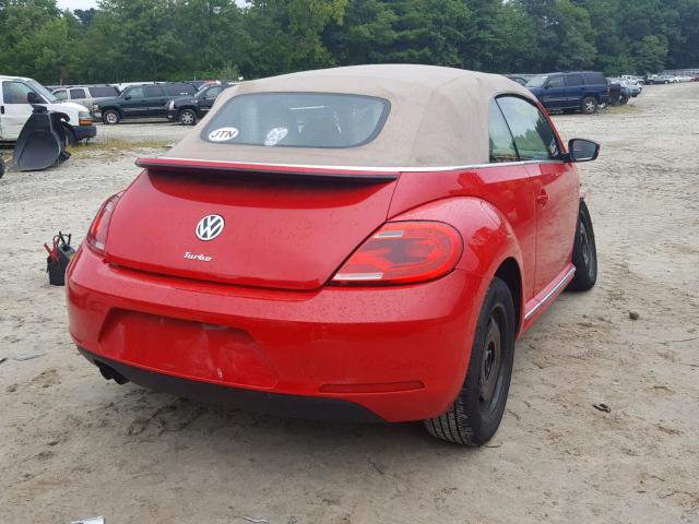 3VW517AT9GM805682 - 2016 VOLKSWAGEN BEETLE S/S RED photo 4