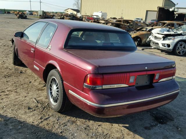 1MELM6241VH635997 - 1997 MERCURY COUGAR XR7 BURGUNDY photo 3