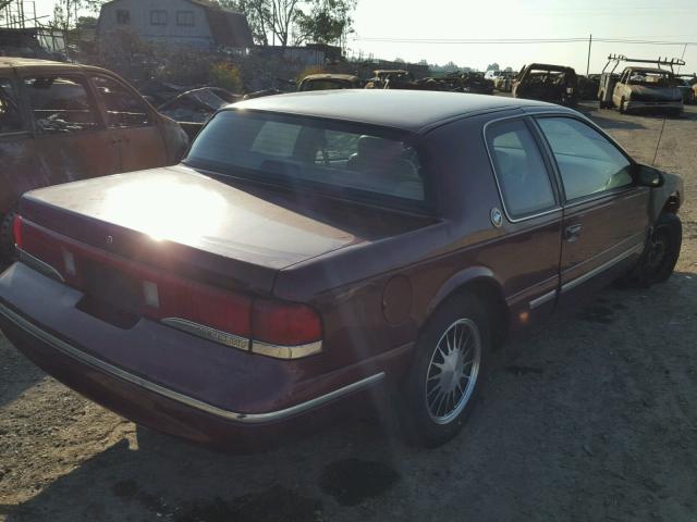 1MELM6241VH635997 - 1997 MERCURY COUGAR XR7 BURGUNDY photo 4