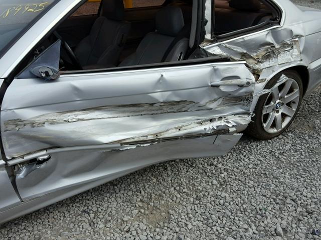 WBABN33411JW56582 - 2001 BMW 325 CI GRAY photo 10