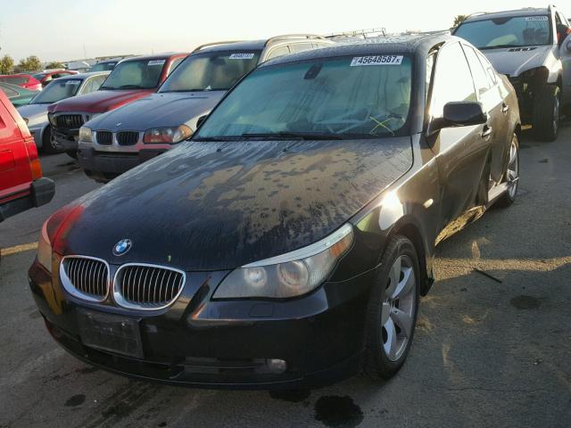 WBANE53577CW66998 - 2007 BMW 525 I BLACK photo 2