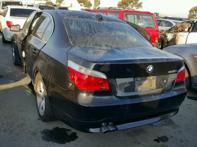 WBANE53577CW66998 - 2007 BMW 525 I BLACK photo 3