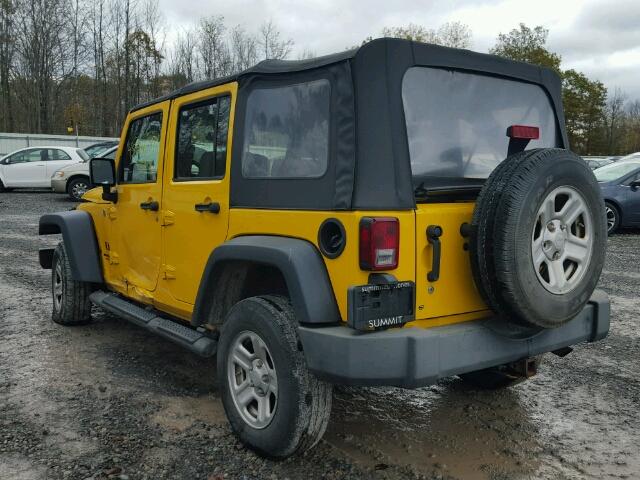 1J4GA39139L755349 - 2009 JEEP WRANGLER U YELLOW photo 3