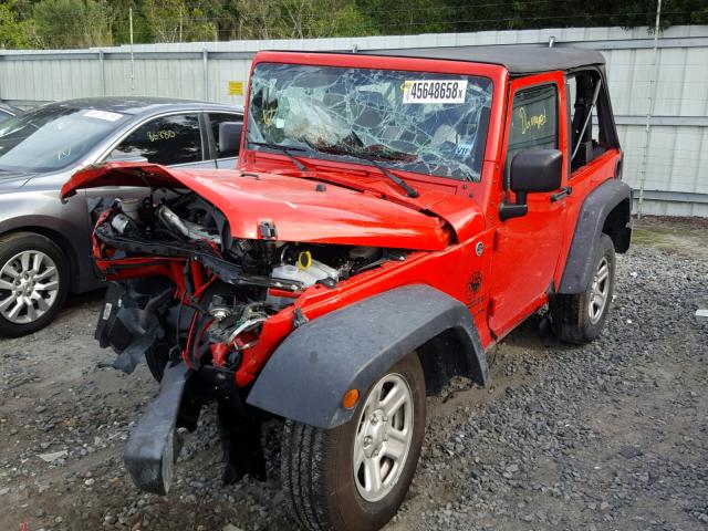 1C4AJWAG3FL731285 - 2015 JEEP WRANGLER S 红色 照片 2