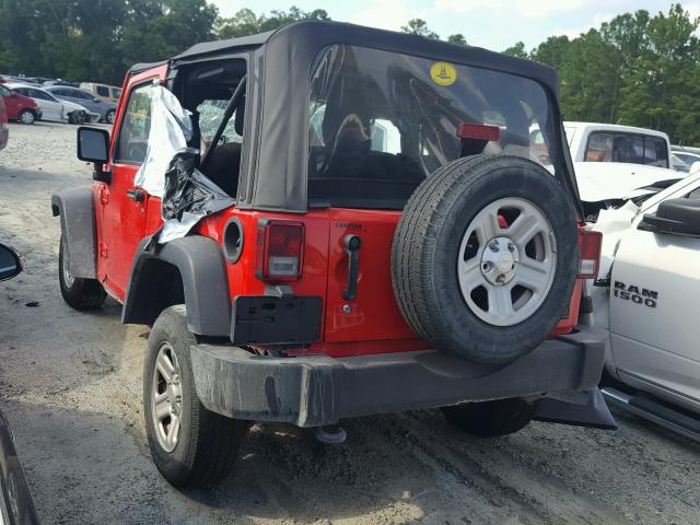 1C4AJWAG3FL731285 - 2015 JEEP WRANGLER S 红色 照片 3
