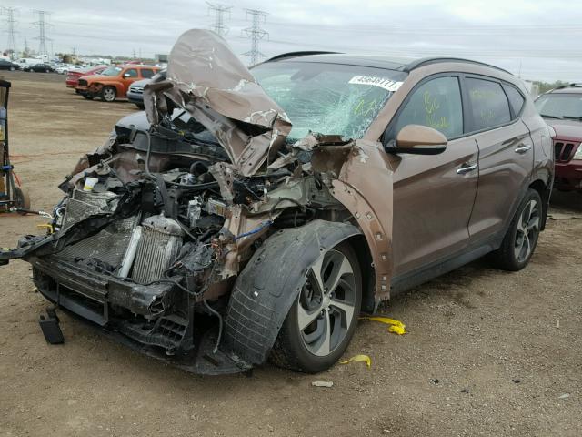 KM8J3CA26GU114399 - 2016 HYUNDAI TUCSON LIM BROWN photo 2