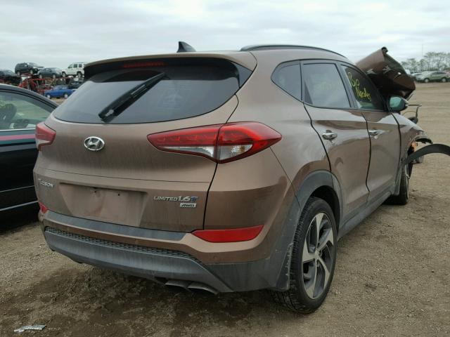 KM8J3CA26GU114399 - 2016 HYUNDAI TUCSON LIM BROWN photo 4