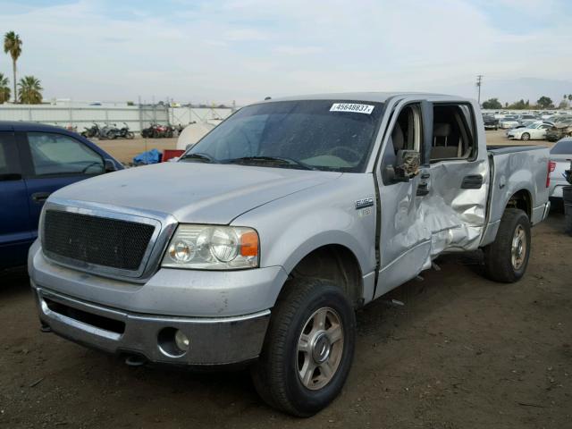 1FTPW14587KB53796 - 2007 FORD F150 SUPER SILVER photo 2