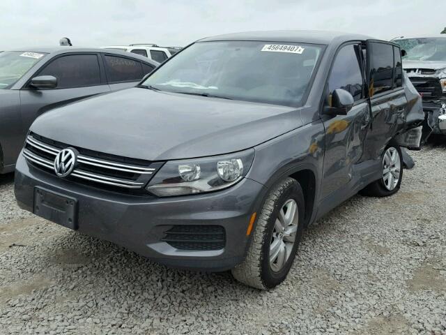 WVGBV7AX7CW001612 - 2012 VOLKSWAGEN TIGUAN S GRAY photo 2