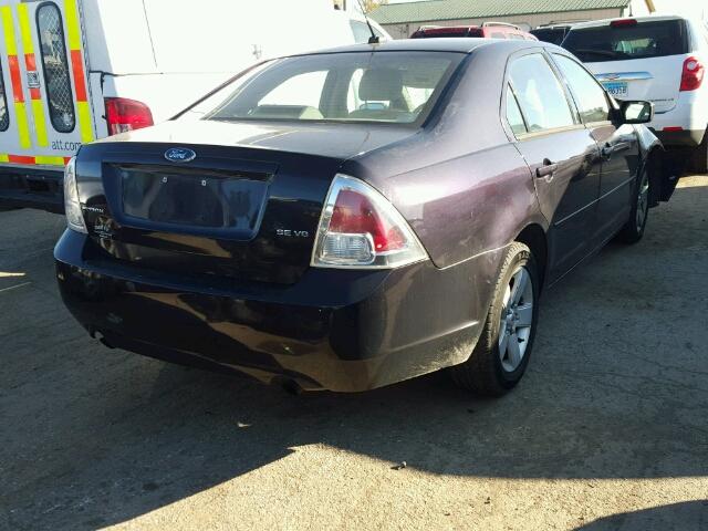 3FAHP07127R142461 - 2007 FORD FUSION SE PURPLE photo 4