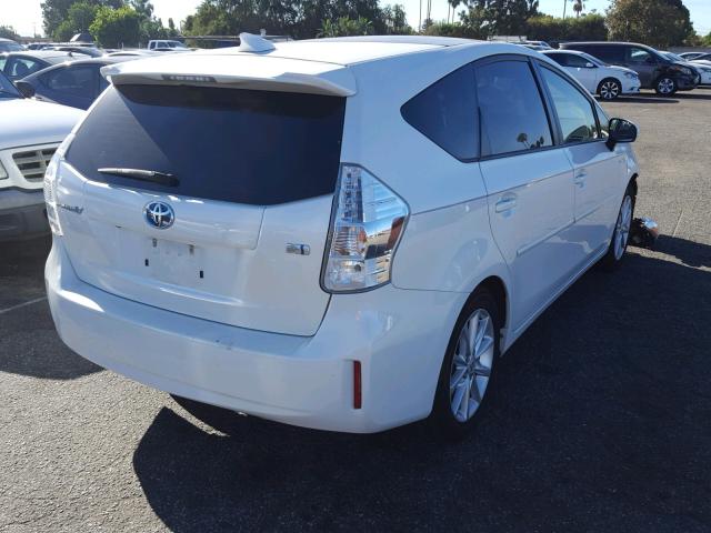 JTDZN3EU8C3123568 - 2012 TOYOTA PRIUS V WHITE photo 4