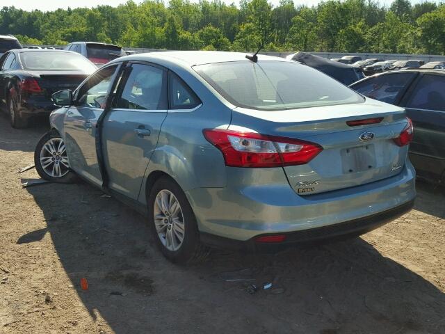 1FAHP3H25CL428127 - 2012 FORD FOCUS SEL BLUE photo 3