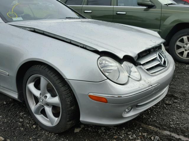 WDBTK65GX5T055334 - 2005 MERCEDES-BENZ CLK 320 SILVER photo 9