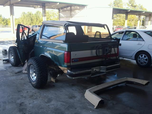 1FMEU15N5LLA28993 - 1990 FORD BRONCO U10 GREEN photo 3