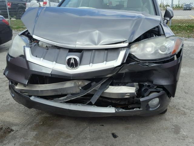 5J8TB18238A800883 - 2008 ACURA RDX GRAY photo 9