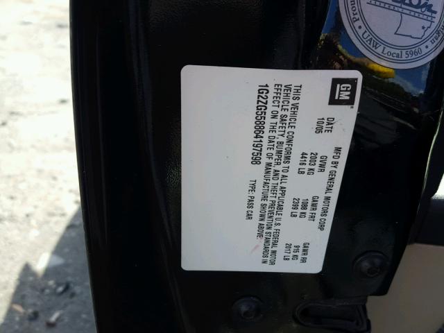 1G2ZG558864197598 - 2006 PONTIAC G6 SE1 BLACK photo 10